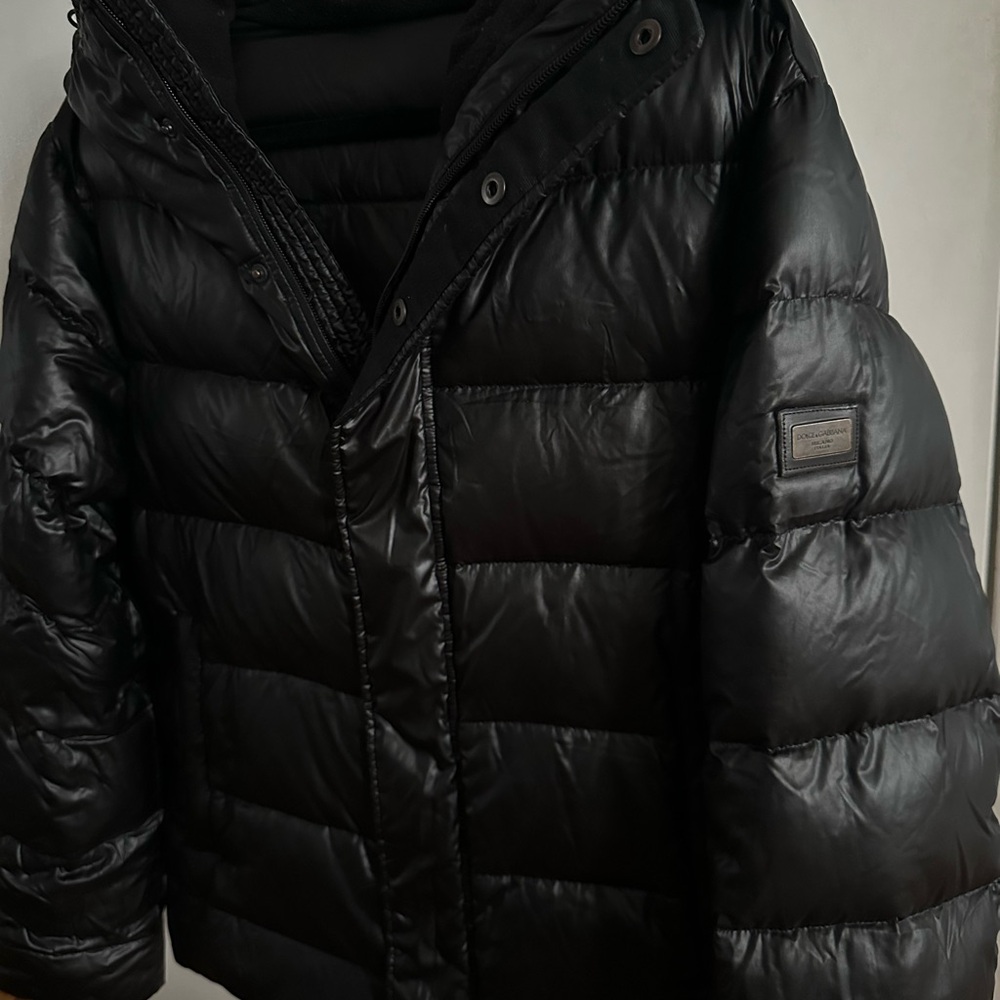 Men's Black Puffer Jacket small dolce&gabbana